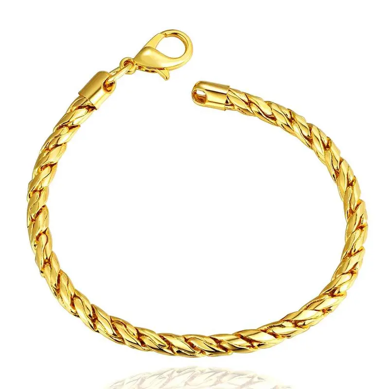 Jewerly 18K Gp 5M Twisted Circle Pulseras Mujer Women Braceletsmtpb 87 1