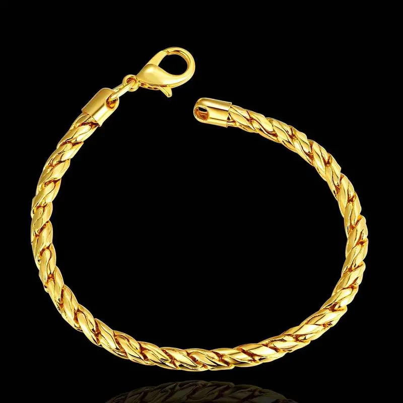 Jewerly 18K Gp 5M Twisted Circle Pulseras Mujer Women Braceletsmtpb 87 2