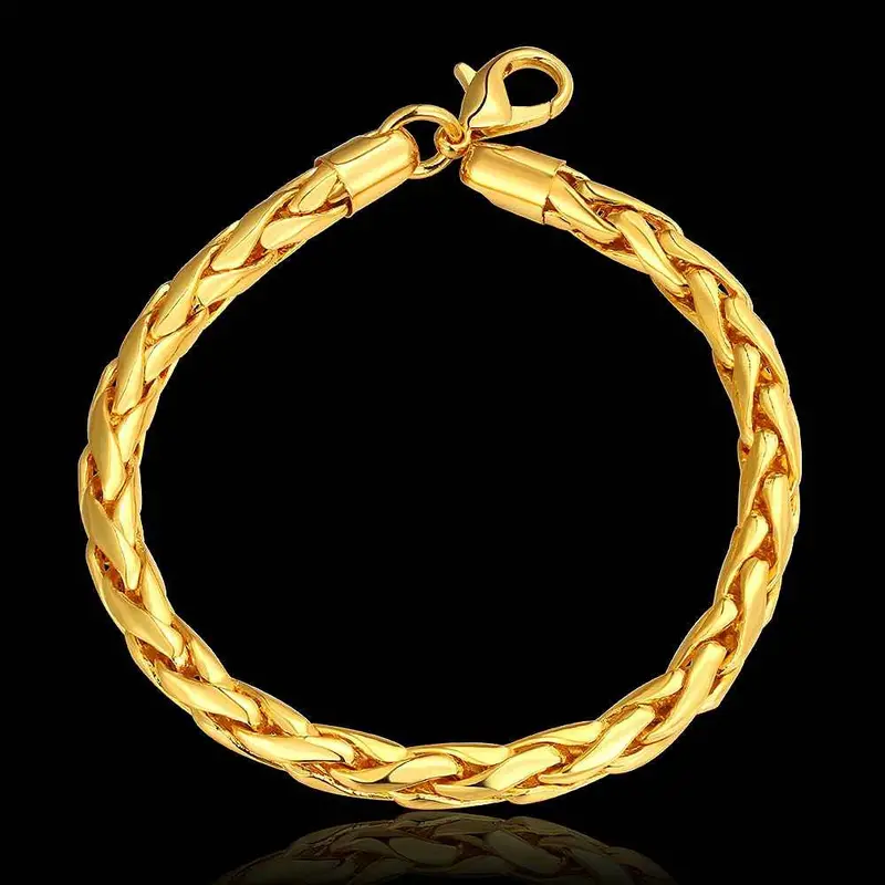 Jewerly 18K Gp 6M Twisted Rope Pulseras Mujer Women Braceletsmtpb 85 2
