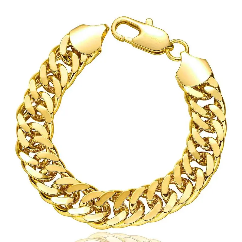 Jewerly 18K Gp B14m Sideways Chain Pulseras Mujer Women Braceletsmtpb1 4 1