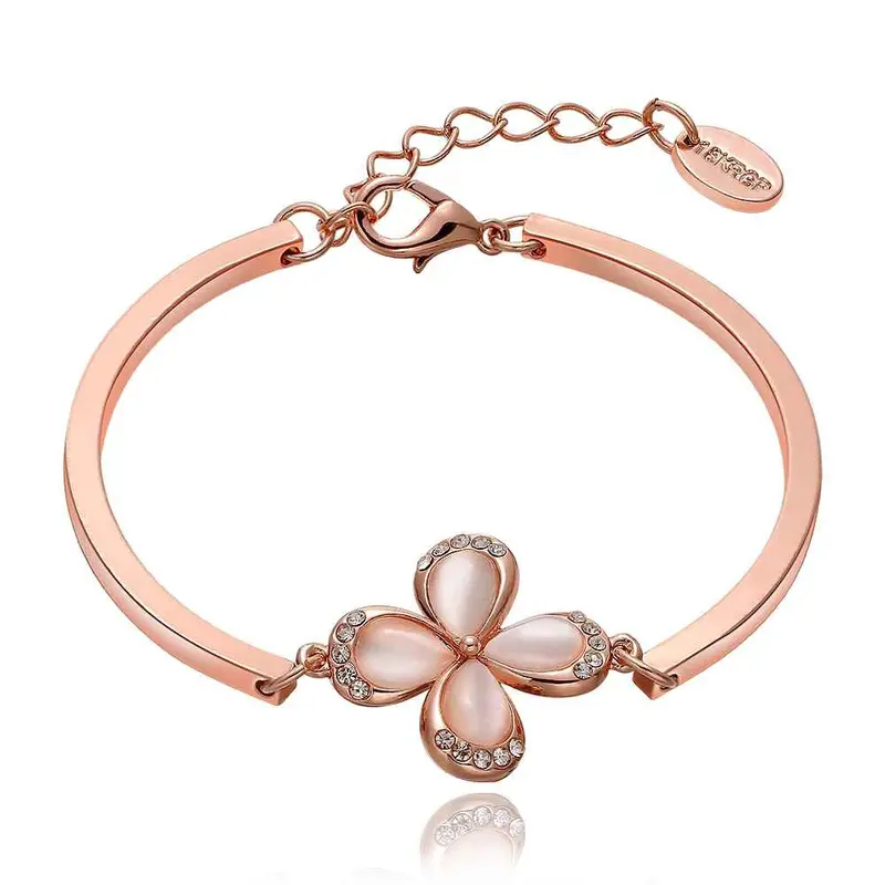 Jewerly 18K Gp Quatrefoil Crystal Pulseras Mujer Women Braceletsmtpb 78 1