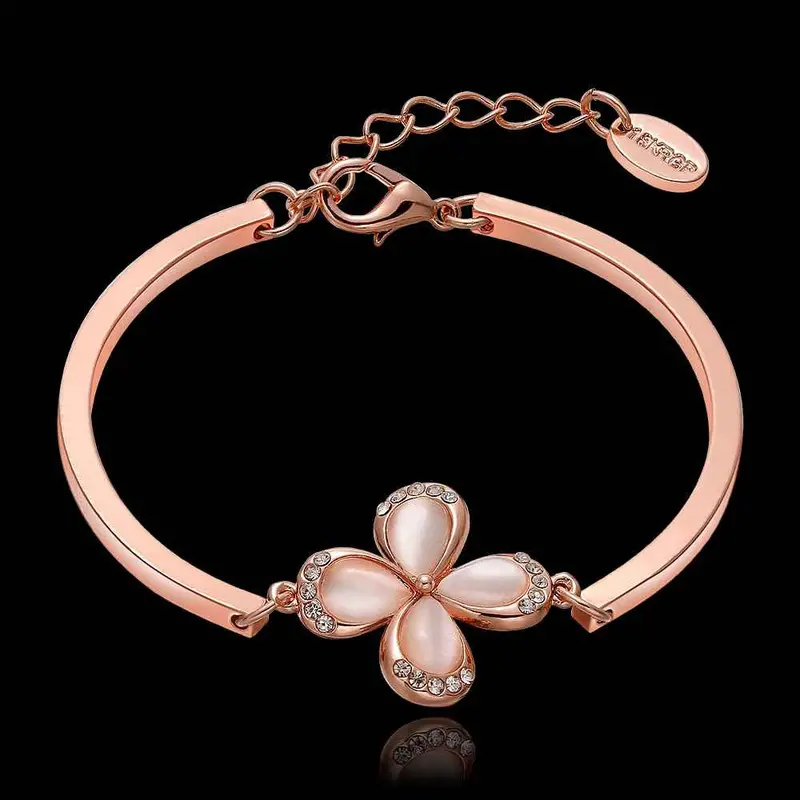 Jewerly 18K Gp Quatrefoil Crystal Pulseras Mujer Women Braceletsmtpb 78 2