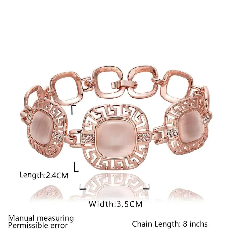 Jewerly 18K Gp The Circle Ellipse Button Pulseras Mujer Women Braceletsmtpb 74 1