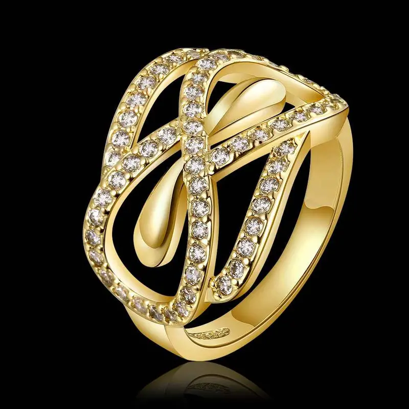 Jewerly Anillos 18K Gp A Series Of Eight Large Party Wedding Rings Girl Jewelry Rings672 1