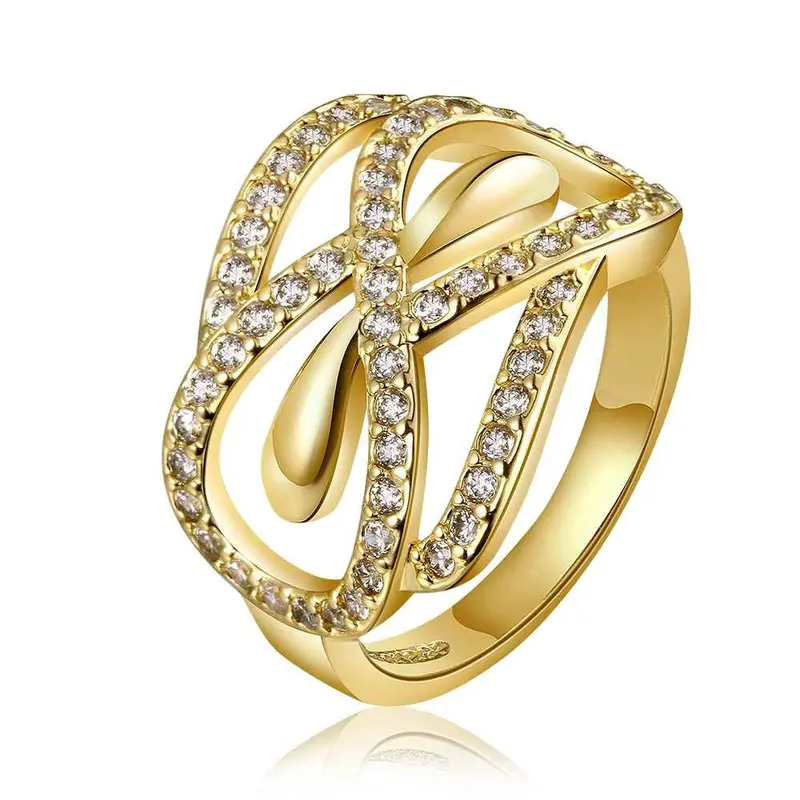 Jewerly Anillos 18K Gp A Series Of Eight Large Party Wedding Rings Girl Jewelry Rings672 3