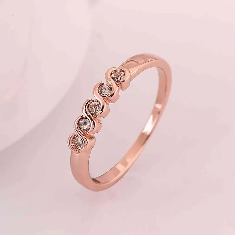 Jewerly Anillos 18K Gp Cloud Rose Color Party Wedding Rings Girl Jewelry Rings566 1