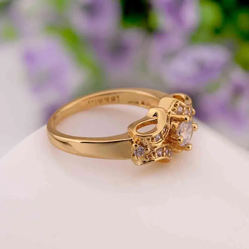 Jewerly Anillos 18K Gp Cudsd 18K Color Party Wedding Rings Girl Jewelry Rings583 1