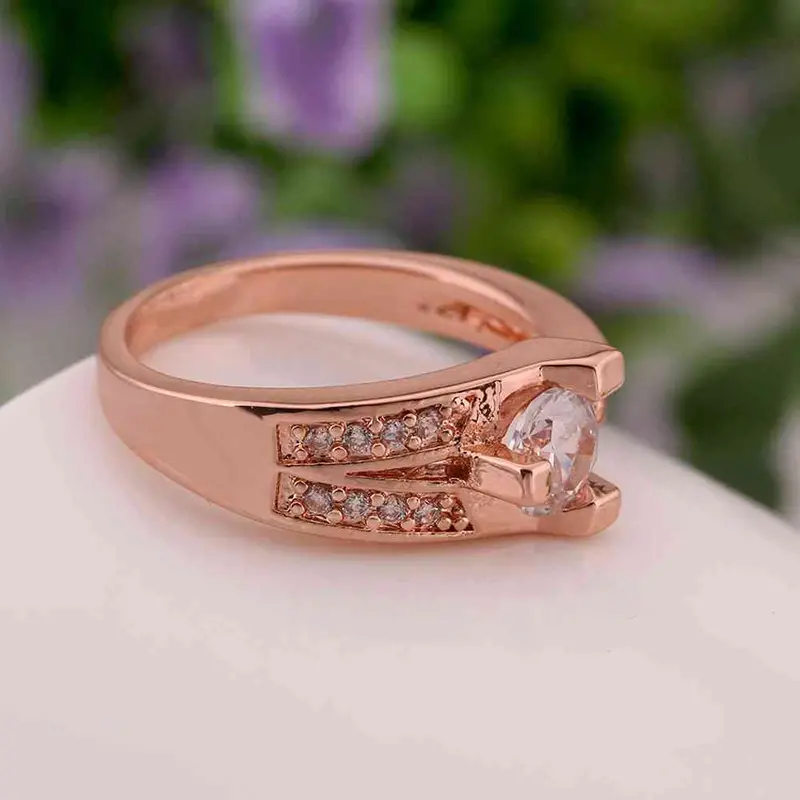 Jewerly Anillos 18K Gp Cuxi Rose Color Party Wedding Rings Girl Jewelry Rings596 1