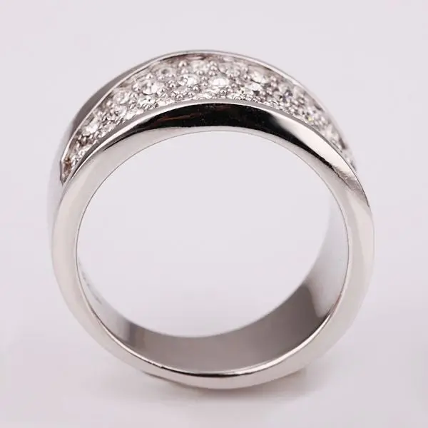 Jewerly Anillos 18K Gp D Crystal Cc Mens Party Wedding Rings Girl Jewelry Rings127 1