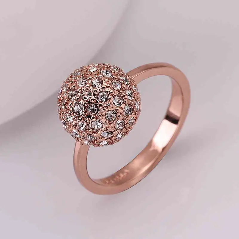Jewerly Anillos 18K Gp Disco Rose Color Party Wedding Rings Girl Jewelry Rings611 1