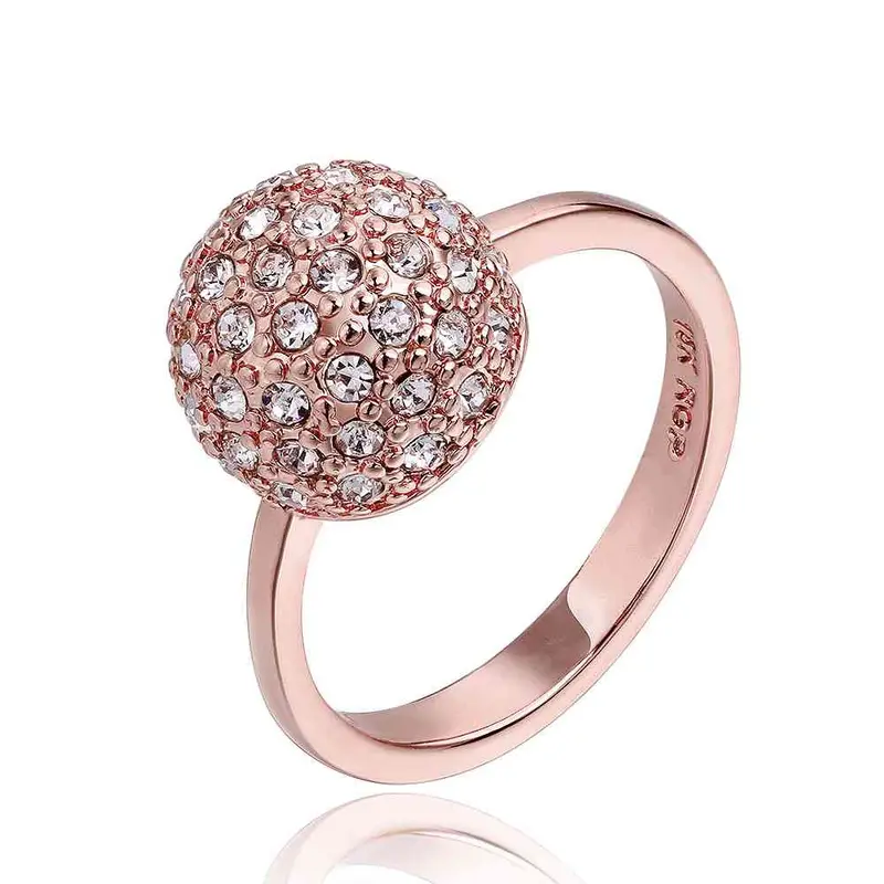 Jewerly Anillos 18K Gp Disco Rose Color Party Wedding Rings Girl Jewelry Rings611 2