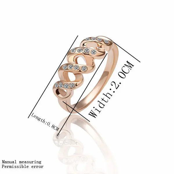 Jewerly Anillos 18K Gp Four Serial Party Wedding Rings Girl Jewelry Rings 1 1