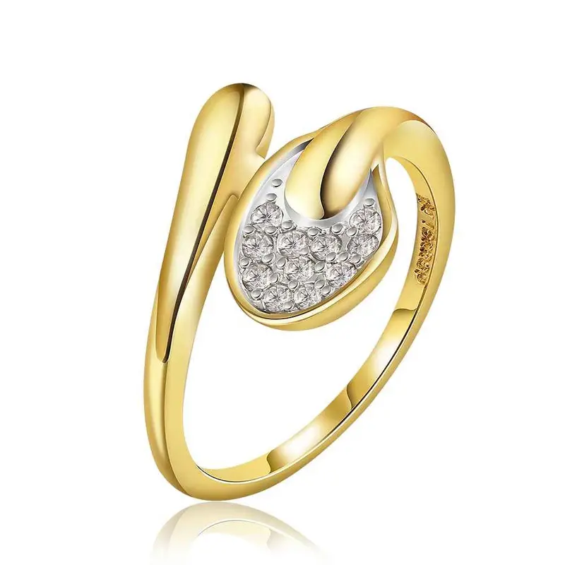 Jewerly Anillos 18K Gp Gold F Drilling Big Party Wedding Rings Girl Jewelry Rings677 1
