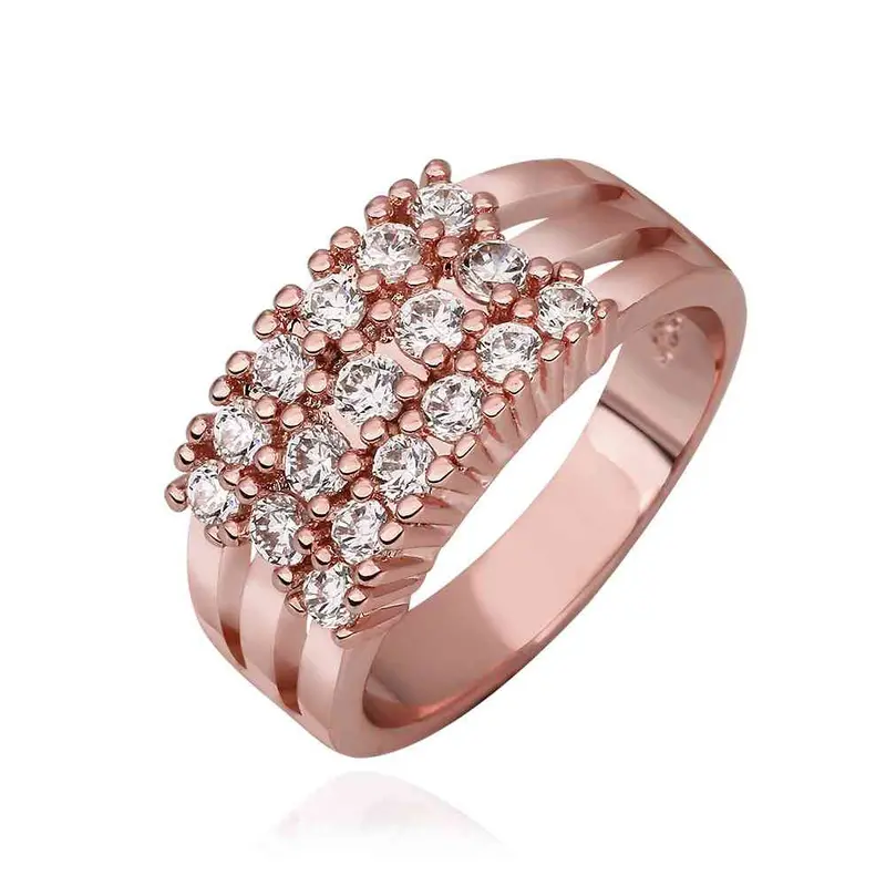 Jewerly Anillos 18K Gp Grass Rose Color Party Wedding Rings Girl Jewelry Rings594 2