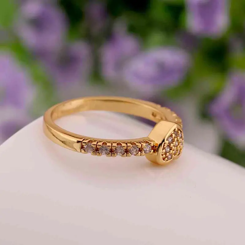 Jewerly Anillos 18K Gp Heartddd 18K Color Party Wedding Rings Girl Jewelry Rings579 1