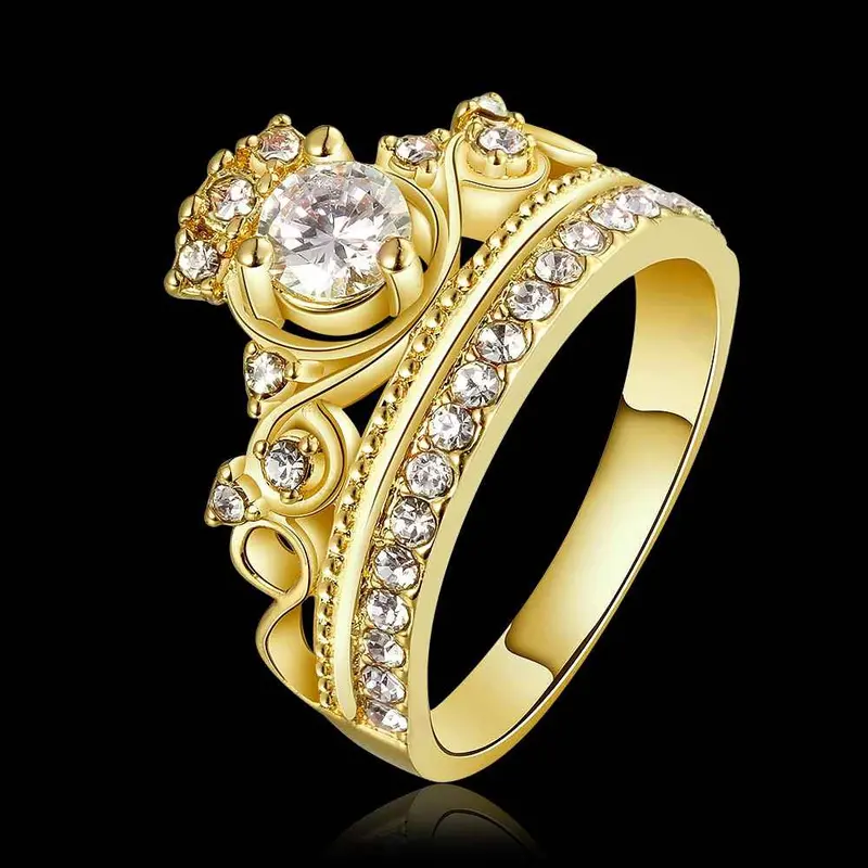 Jewerly Anillos 18K Gp Huangguan Drill Party Wedding Rings Girl Jewelry Rings678 1
