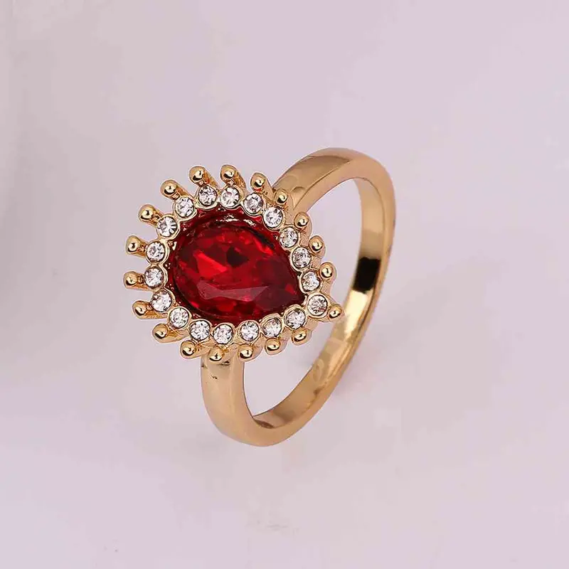 Jewerly Anillos 18K Gp Red Eye 18K Color Party Wedding Rings Girl Jewelry Rings561 1