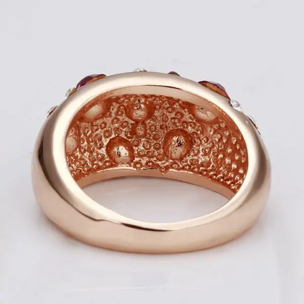 Jewerly Anillos 18K Gp Set Pink Auger Party Wedding Rings Girl Jewelry Rings 77 2