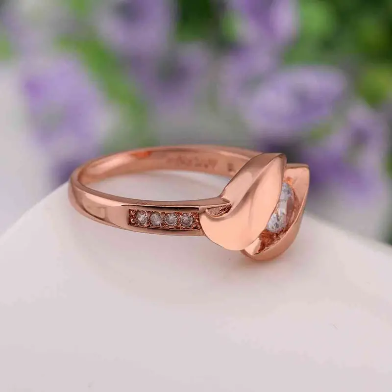 Jewerly Anillos 18K Gp Sssd Rose Color Party Wedding Rings Girl Jewelry Rings57 1