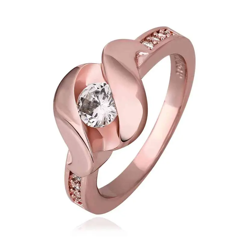 Jewerly Anillos 18K Gp Sssd Rose Color Party Wedding Rings Girl Jewelry Rings57 2