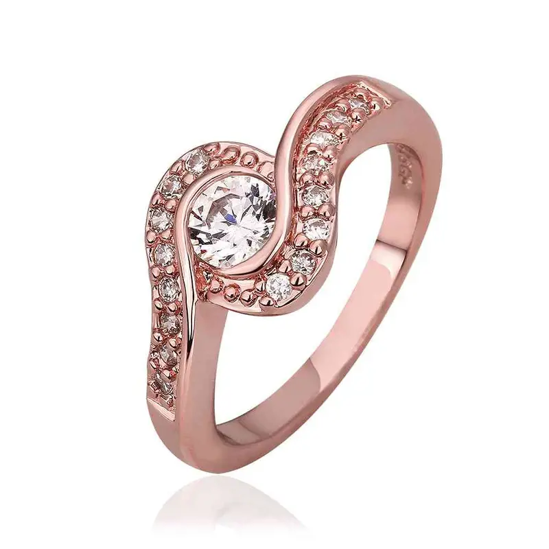 Jewerly Anillos 18K Gp Sssdes Rose Color Party Wedding Rings Girl Jewelry Rings588 2