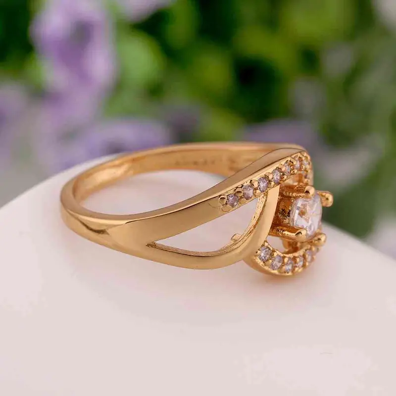 Jewerly Anillos 18K Gp Strange Shape 18K Color Party Wedding Rings Girl Jewelry Rings593 1