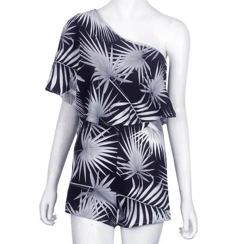 Jumpsuit Women Elegant Boat Veck Halter Printing Sexy Crochet Stitching Jumpsuit Feida 2