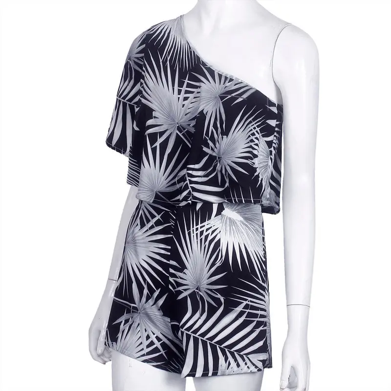 Jumpsuit Women Elegant Boat Veck Halter Printing Sexy Crochet Stitching Jumpsuit Feida 3