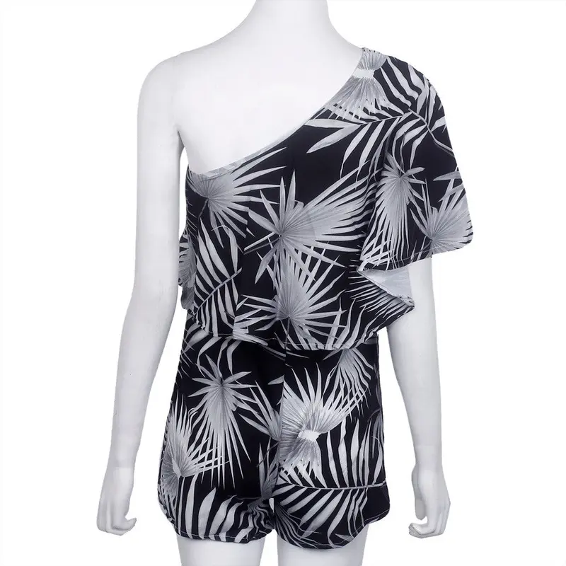 Jumpsuit Women Elegant Boat Veck Halter Printing Sexy Crochet Stitching Jumpsuit Feida 4