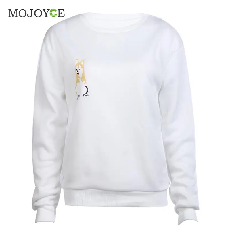 Kawaii Puppy Hoodie – Oversized Pink Pullover Sweatshirt for Women