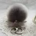 Key Chain Faux Rabbit Fur Ball Keychain Bag Plush Car Keys Ring Car Keyring Pendant Gift For Girl 4