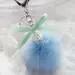 Key Chain Faux Rabbit Fur Ball Keychain Bag Plush Car Keys Ring Car Keyring Pendant Gift For Girl 5