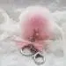 Key Chain Faux Rabbit Fur Ball Keychain Bag Plush Car Keys Ring Car Keyring Pendant Gift For Girl 7