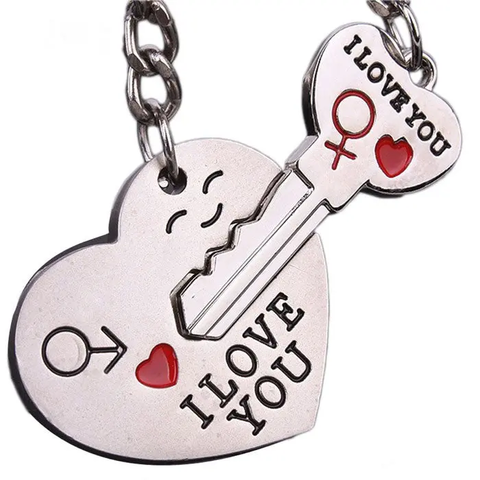 Key Chain Women Couple I Love You Heart Keychain Ring Keyring Key Chain Lover Romantic Car Keychain Feida 1