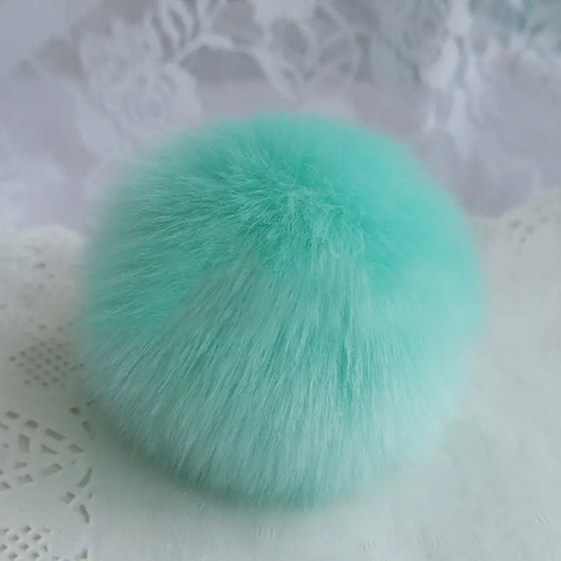 Key Chain Women Ladies Pompon Rabbit Fur Ball Keychain Mobile Phone Plug Backpack Bags Decorations Key Holder Trinket Feida 3