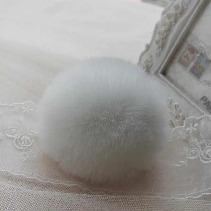 Key Chain Women Ladies Pompon Rabbit Fur Ball Keychain Mobile Phone Plug Backpack Bags Decorations Key Holder Trinket Feida 9