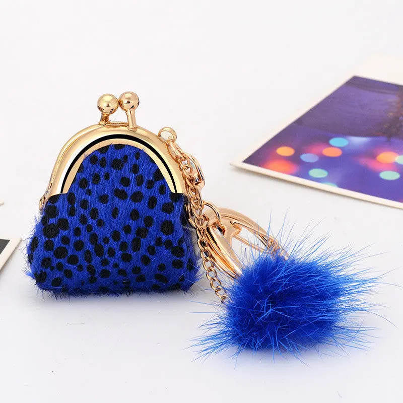 Keychain For Car Rabbit Fur Ball Plush Car Keychain Handbag Bags Key Ring Small Key Women Pendant Feida 1