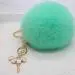 Keychain Rabbit Fur Dancing Angel Rhinestone Ball Bag Plush Car Key Ring Charm Car Key Pendant Gift 2