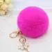 Keychain Rabbit Fur Dancing Angel Rhinestone Ball Bag Plush Car Key Ring Charm Car Key Pendant Gift 4
