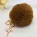 Keychain Rabbit Fur Dancing Angel Rhinestone Ball Bag Plush Car Key Ring Charm Car Key Pendant Gift 5