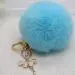 Keychain Rabbit Fur Dancing Angel Rhinestone Ball Bag Plush Car Key Ring Charm Car Key Pendant Gift 7