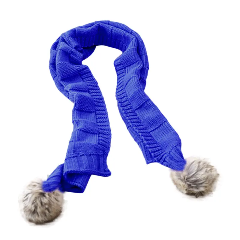 Kid Children Scarf Pure Colors Knit Woolen Baby Scarf Neck Neckerchief 1