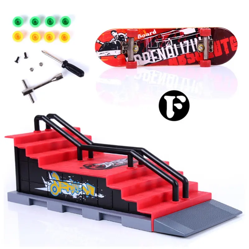 Kid Children Skate Park Ramp Parts For Tech-Deck Finger Board Type F 1