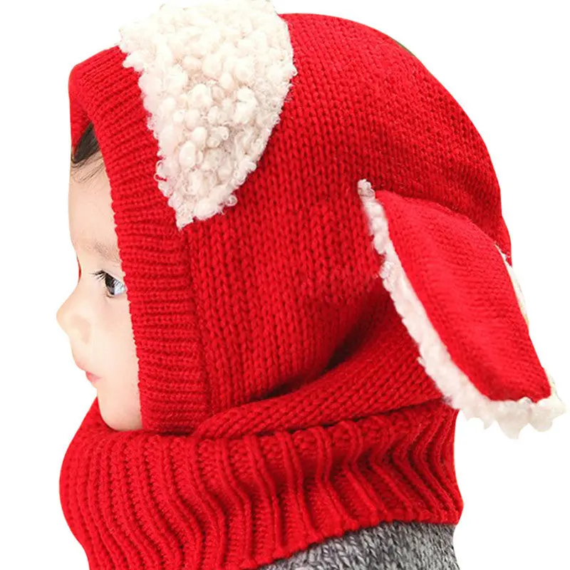 Kids Baby Girls Boys Hats Cute Rabbit Long Ear Hat St Crochet Baby Bunny Hats Scarf Baby Bonnet Po Props 1