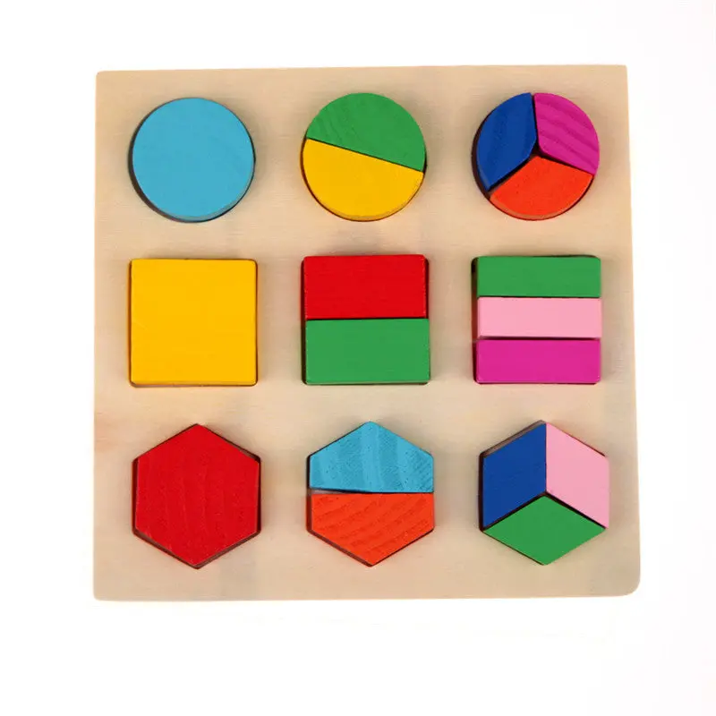 Kids Baby Wooden Toys Learning Geometry Educational Toys Puzzle Montessori Early Learning Intellectual Kids Fun Gift 1