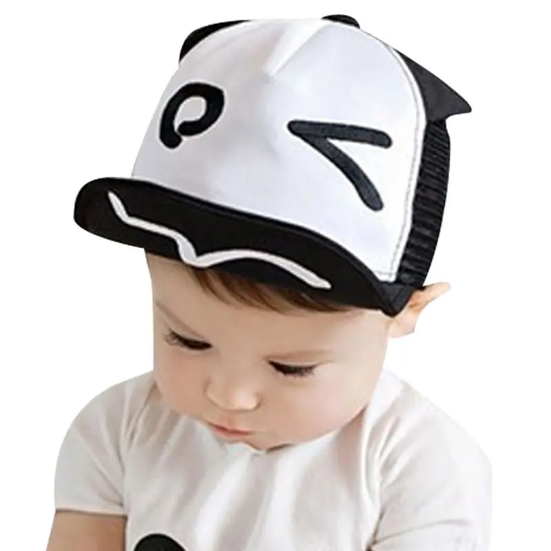 Kids Hats Hats Baby Caps Children Baseball Beret Cute Baby Boy Hat Black White 1