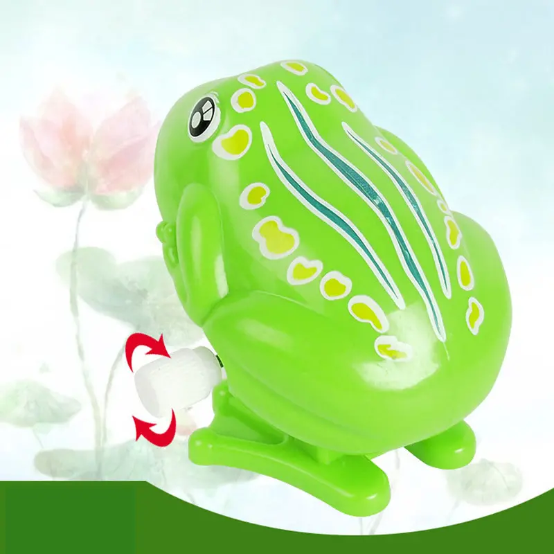 Kids Wind Up Clockwork Toy Mini Pull Back Jumping Frog Toys For Children Boys Green 1
