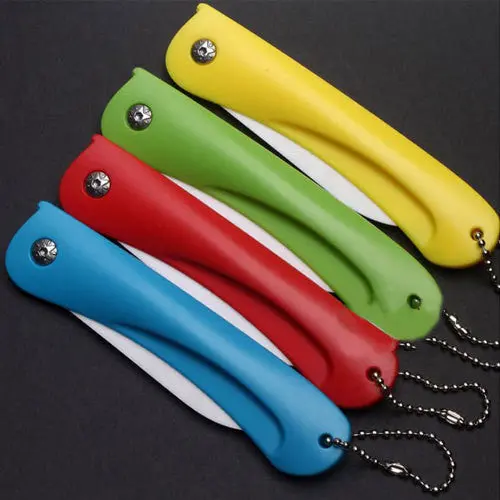 Kitchen Cutlery Ultra Sharp Ceramic Vegetable Fruit Folding Foldable Knife Random Color 43396 1