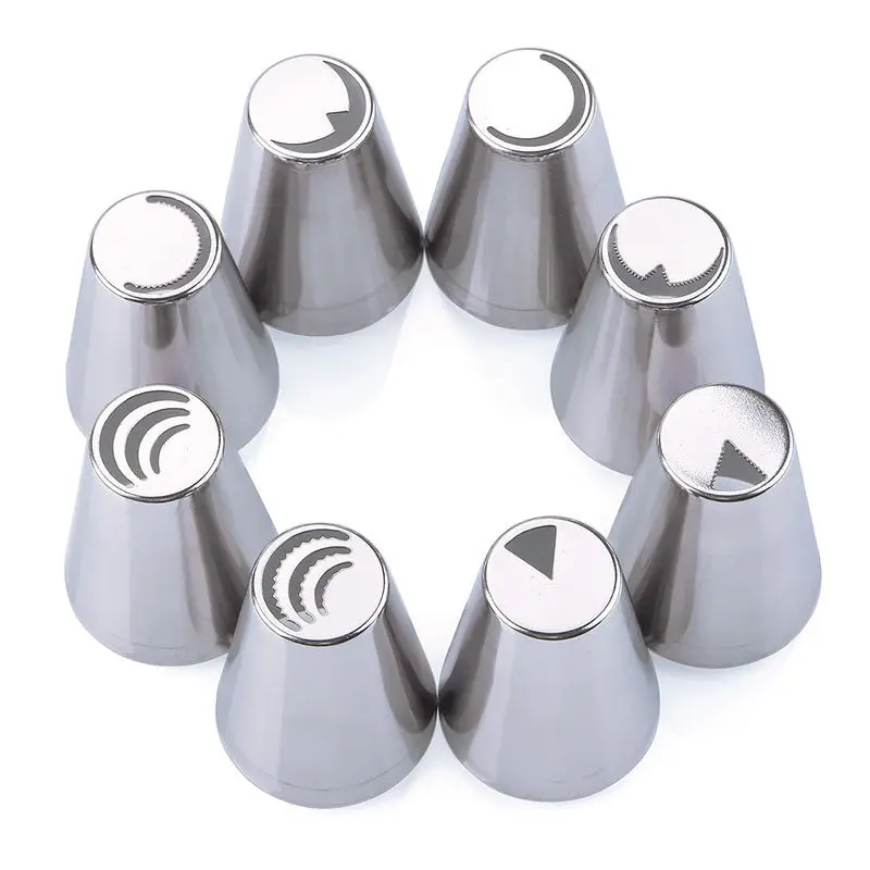 Kitchen Diy 8Pcs Kitchen Cake Decor Tools Russian Tulip Icing Piping Nozzles Tips Russia Nozzles 86715 1