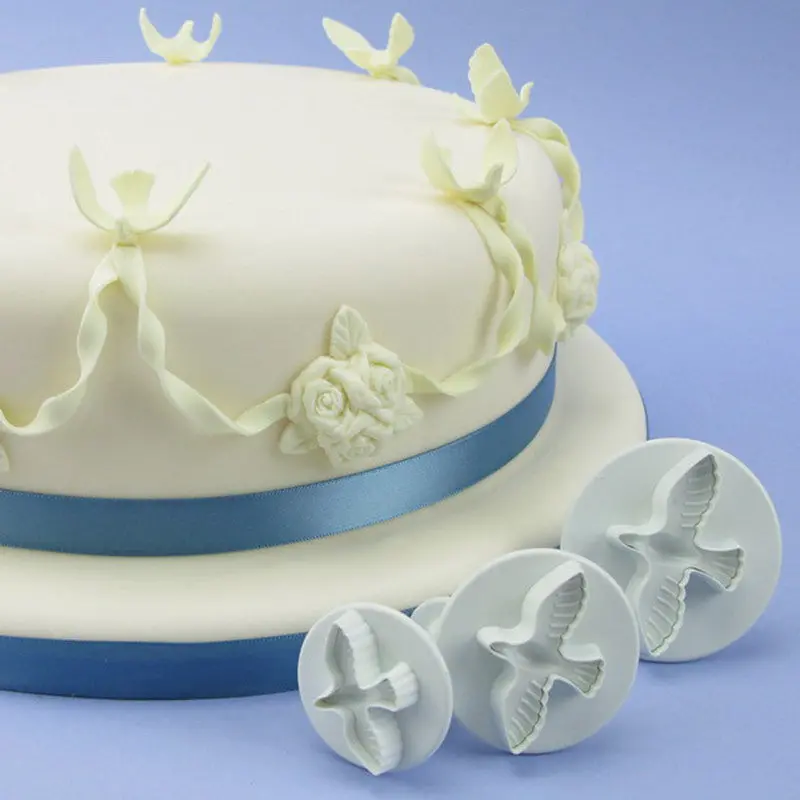 Kitchen Diy Cake Pigeons Decorator Sugar Paste Sugarcraft Cutter Loaf Fondant Plunger Set 17551 1